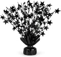 PMU 6 Pack Bursting Star Metallic Foil Spray Centerpiece- Metallic Black by PMU