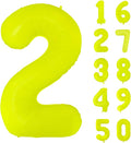Fluorescent Yellow Number Balloon 40 inch Giant Foil Helium Balloons Yellow by Yeodong