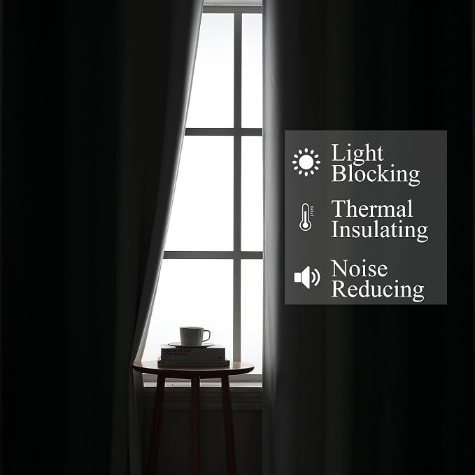 Green and Greyish White Blackout Curtains - Image 3
