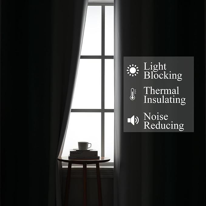 Green and Greyish White Ombre Blackout Curtains 90 Inch Length 2 Panels Set - Image 3