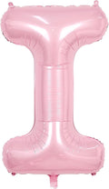 Pink Letter I Balloons, 40 Inch I Letter Balloon Light Pink, A to Z Alphabet by Adorely