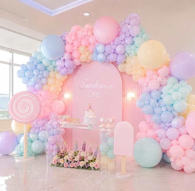210Pcs Pastel Balloons Garland Arch Kit - Image 4