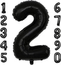 40 Inch Black Number 2 Balloons Helium Giant Black 2 Balloons by LHOAVWE
