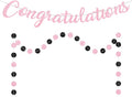 Pink Congratulations Banner Sign Prestrung Congrats Banner Garland by Blopee