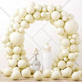 Voircoloria 90pcs Ivory White Balloons Garland Arch Kit, 18 12 10 5 Inch | by Voircoloria