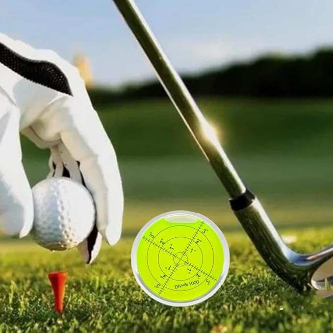High Precision Circular Bubble Spirit Levels Golf On-Course Accessories Ball Markers for Golf Putting Aid Reader (60x12mm)