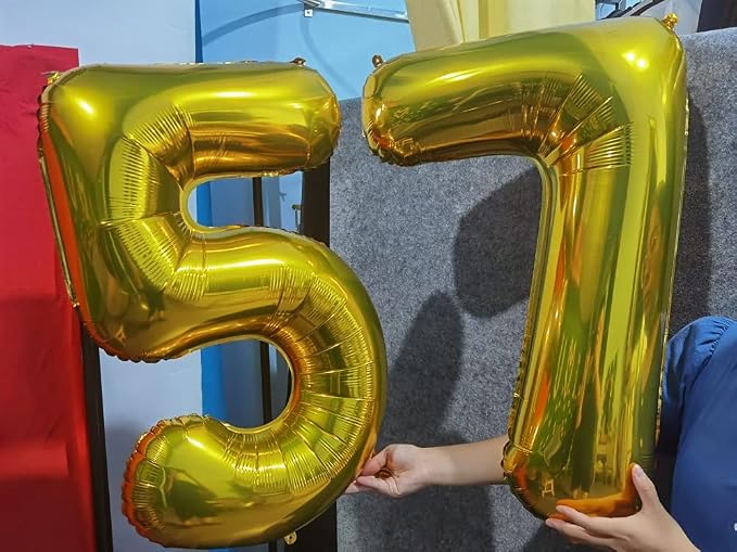 32 Inch Gold Number 7 Balloons Foil Ballon Digital Birthday Party Decoration - Image 6