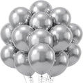 RUBFAC Silver Balloons 120pcs 12 Inch, 2026 International Football Game Decor by RUBFAC