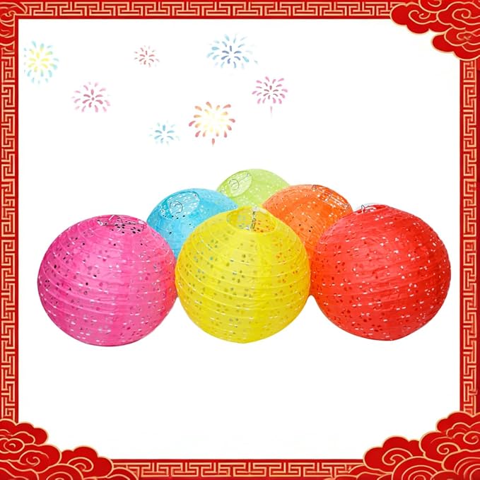 12Pcs Chinese Lunar New Year Decorations 2026 Chinese Paper Lanterns Decorative - Image 2