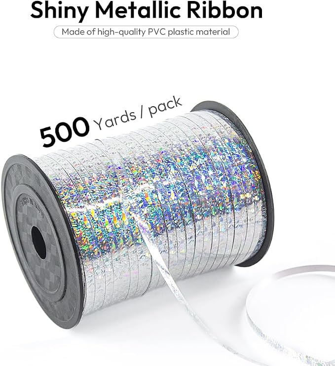 500 Yards Curling Ribbon for Gift Wrapping, 3/16" Balloon String for Christmas - Image 2