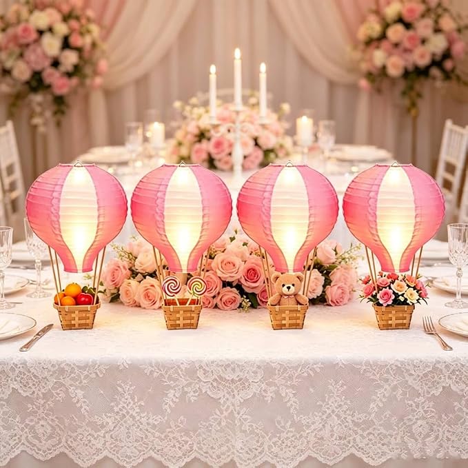Palmhill 8 Sets 11.8" Hot Air Balloon Decorations Lanterns - Image 5
