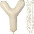 Cream Letter Y Balloons, 40 Inch Balloons Letter Y Mylar Helium Large Y Balloon by BBPOOL