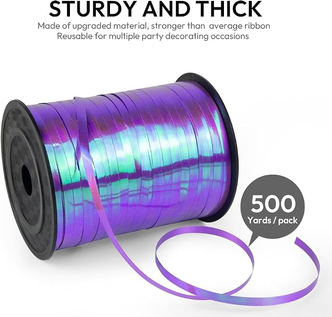 500 Yards Curling Ribbon for Gift Wrapping, 3/16" Balloon String for Christmas - Image 2