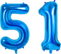 Number 51 Balloons for 51st Birthday Party Decorations, 0-100 Large No.51 by Joycard