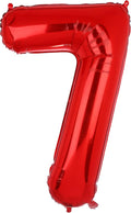 40 Inch 7 Red Number Balloons Mylar Foil Balloons 7th Birthday Party Decor | by GGDE
