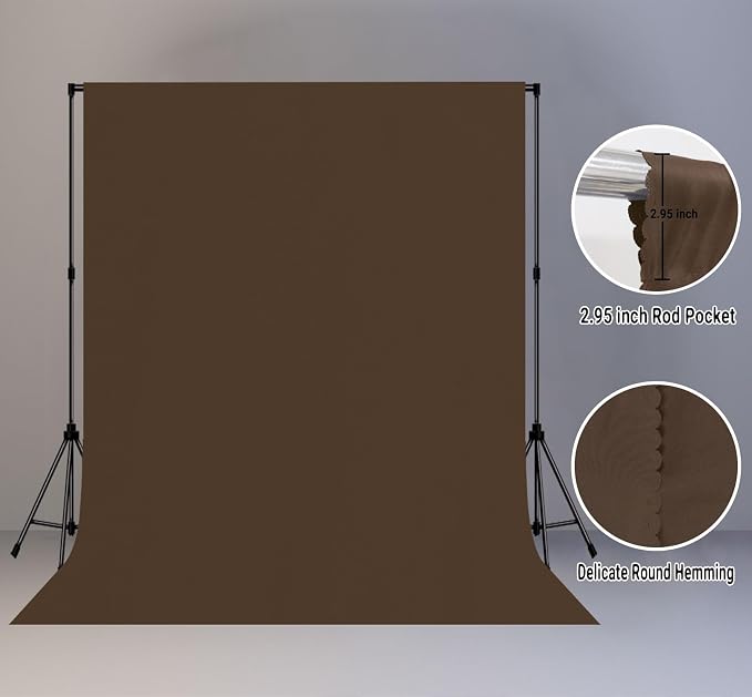 Brown Photography Backdrop for Photoshoot, Fabric 8x10ft | Polyester Studio - Image 2
