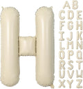 Cream H Letter Balloons, 40 Inch Letter H Balloon Beige, Helium Custom Letter by Dagelar