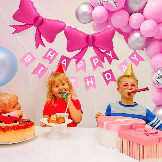 6pcs Jumbo Oversized Ribbon Balloons Coquette Bow Balloons Bow Party Coquette - Image 6