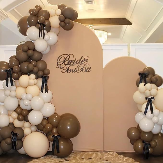MEBAY Boho Brown White Nude Balloon Garland Arch Kit - Image 6