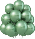 Jobkoo Metallic Green Balloons, 12Inch Chrome Dark Green Balloons 30Pcs Retro by Jobkoo