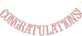 Congratulations Banner, Graduation Party Decor | Rose Gold Glitter Congrats Sign by Firefairy