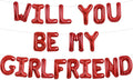 TONIFUL 16 Inch Red Will You Be My Girlfriend Letter Balloons Be My Girlfriend by TONIFUL