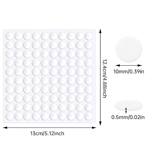 JANYUN 1000 Pcs Sticky Dots, 10 mm Round Putty Clear Double Sided Tape | Glue - Image 2
