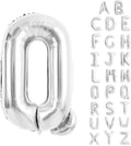 Silver Letter Balloons 40 Inch Large Alphabet Balloon Letter Q | Foil Mylar Big by YUNSHANGMO
