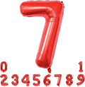 TONIFUL 40 Inch Red Number 7 Balloons Large Foil 7th Birthday Decorations | Red by TONIFUL