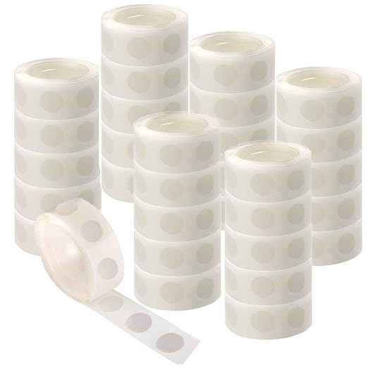 COLOGO 5000 PCS Glue Point Clear Balloon Glue Removable Adhesive Dots, 50 Rolls by Cologo