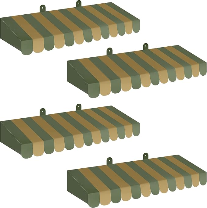 Boao 4 Pack Awning Decoration 3D Stripe Cardboard Farmers Market Awning Wall by Boao