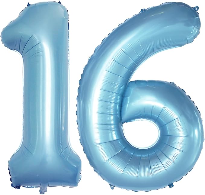 Number 16 Balloons for 16th Birthday Sweet 16 Party Decorations, 42 Inch Jumbo by GOER