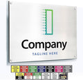 Custom Metal Signs, Personalized Aluminum, Customized Safety, Business Signs, Waterproof Outdoor, White Aluminum (Logo, 30x24 In)