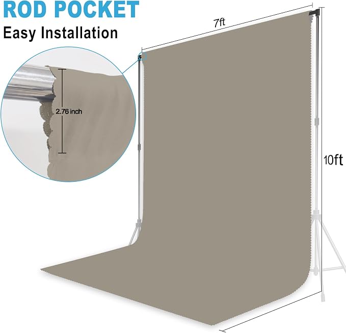 Grey Photography Backdrop for Photoshoot, 7x10 FT | Versatile Studio Photo - Image 2