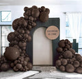 Dark Brown Balloons Double Stuffed Balloon Garland Arch Kit Different Sizes by Captank