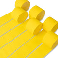 PartyWoo Yellow Crepe Paper Streamers 6pcs 492 FT Yellow Streamers | Easter by PartyWoo
