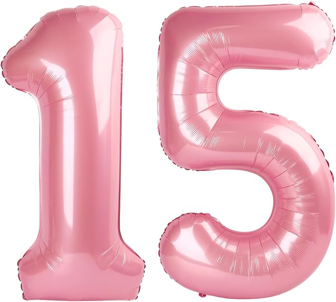 Numbers 14 Balloon 40Inch Pearl Pink Balloon by Argthjy