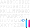 LIOZEOKUN Letter Balloons 16 Inch Alphabet A-Z Mylar Foil Balloons 2 Set by LIOZEOKUN