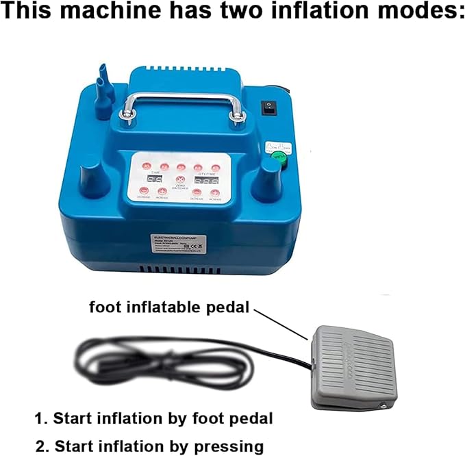Electric Air Pump Blower, Professional Double Hole Inflator, Inflatable Timing - Image 4