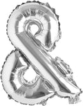 16" inch Single Silver Alphabet Letter number Balloons Aluminum Hanging Foil by REIANS