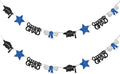 Blue Congrats Grad Banner Graduation Decorations Class of 2026 Glitter Star by Vofrise