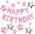 CANREVEL Happy Birthday Banner Decorations + 12Pcs Star Balloons, by CANREVEL