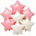 Pastel Pink Sand White Star Balloons 18 Inch by VHUWE