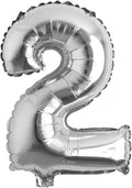 16" inch Single Silver Alphabet Letter number Balloons Aluminum Hanging Foil by REIANS