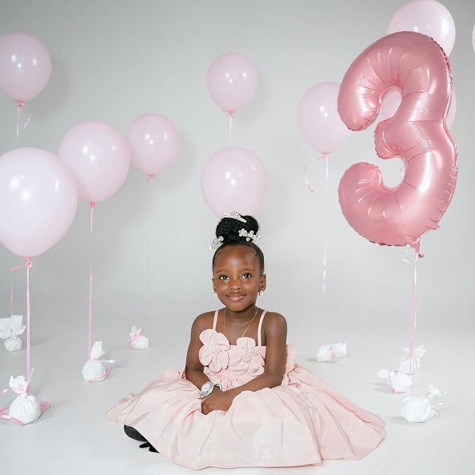 40 Inch Pink Number 4 Foil Balloon - Image 3