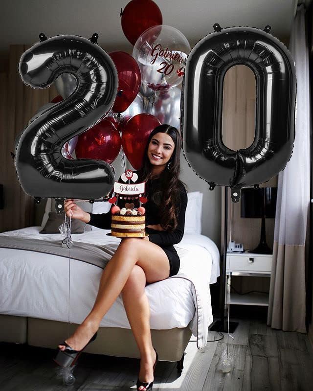 Number 21 Balloon 40Inch for 21 Year Old Birthday Decorations, Inflation Straw - Image 2