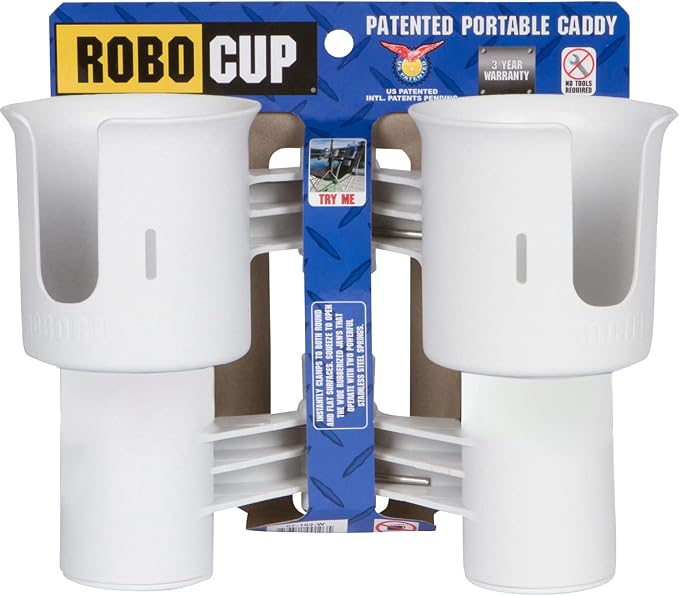 Patented Clamp On Boat Cup Holder |Multifunction Dual Drink Caddy - Image 4