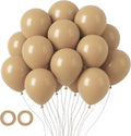 Voircoloria 105pcs Khaki Party Latex Balloons, 12inch | by Voircoloria