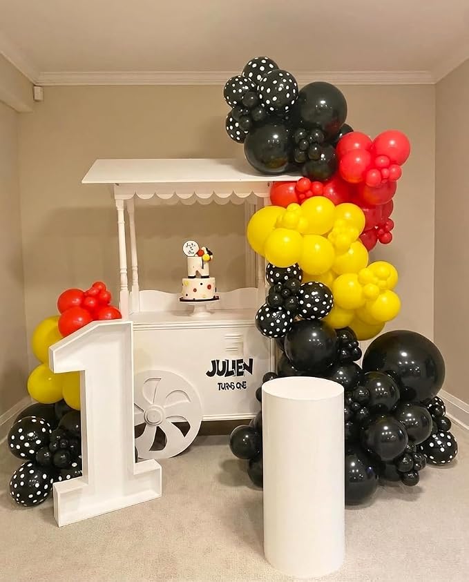 175Pcs Red Yellow Black Balloon Garland Arch Kit - Image 5