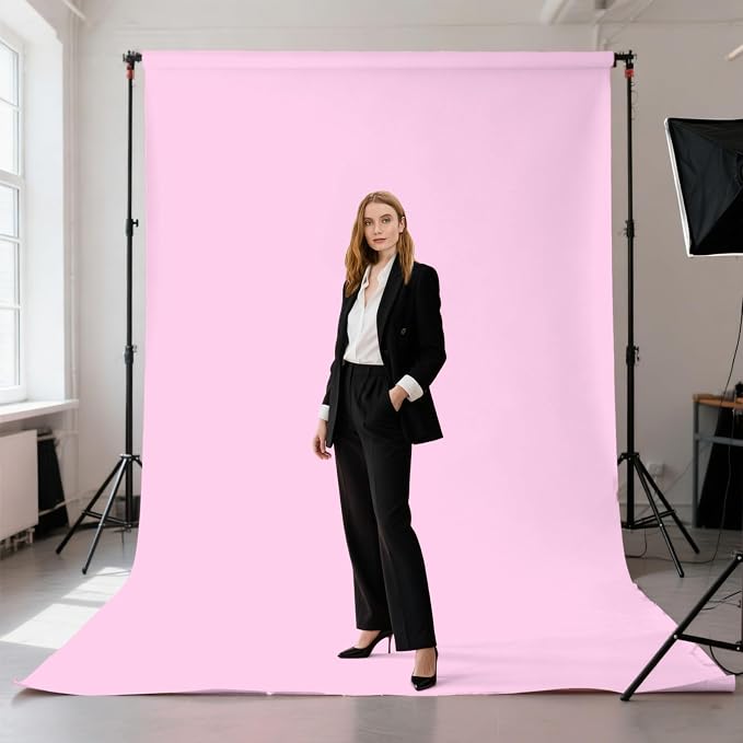 Pink Photography Backdrop for Photoshoot, Fabric 10x20ft | Polyester Studio - Image 2